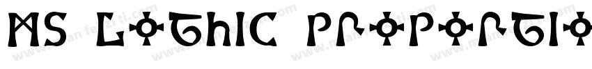MS Gothic Proportional字体转换
